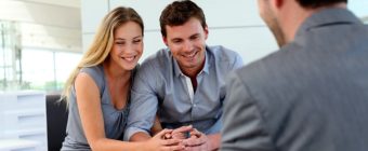 Young couple meeting financial advisor